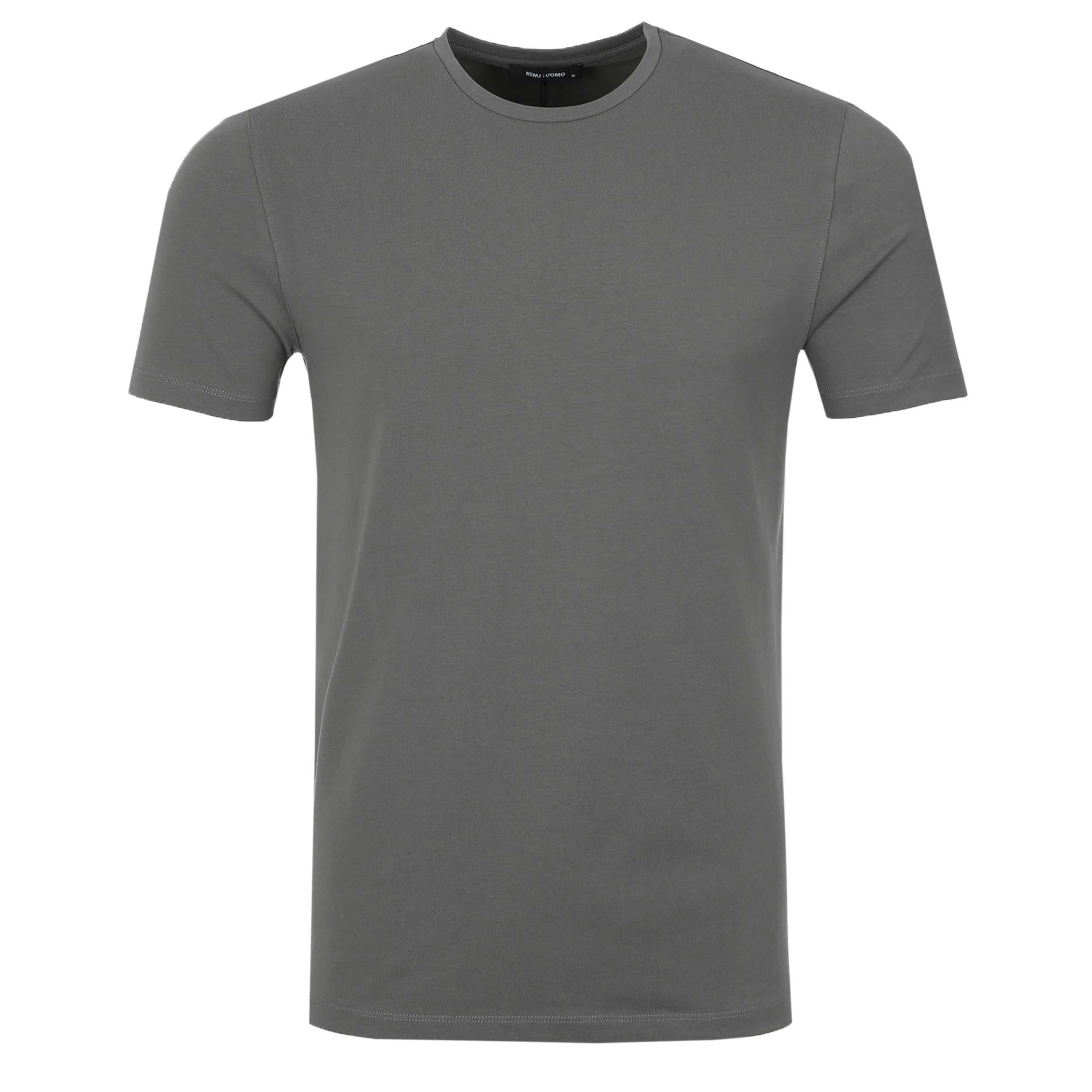Remus Uomo Basic Crew Neck T-Shirt in Slate Grey