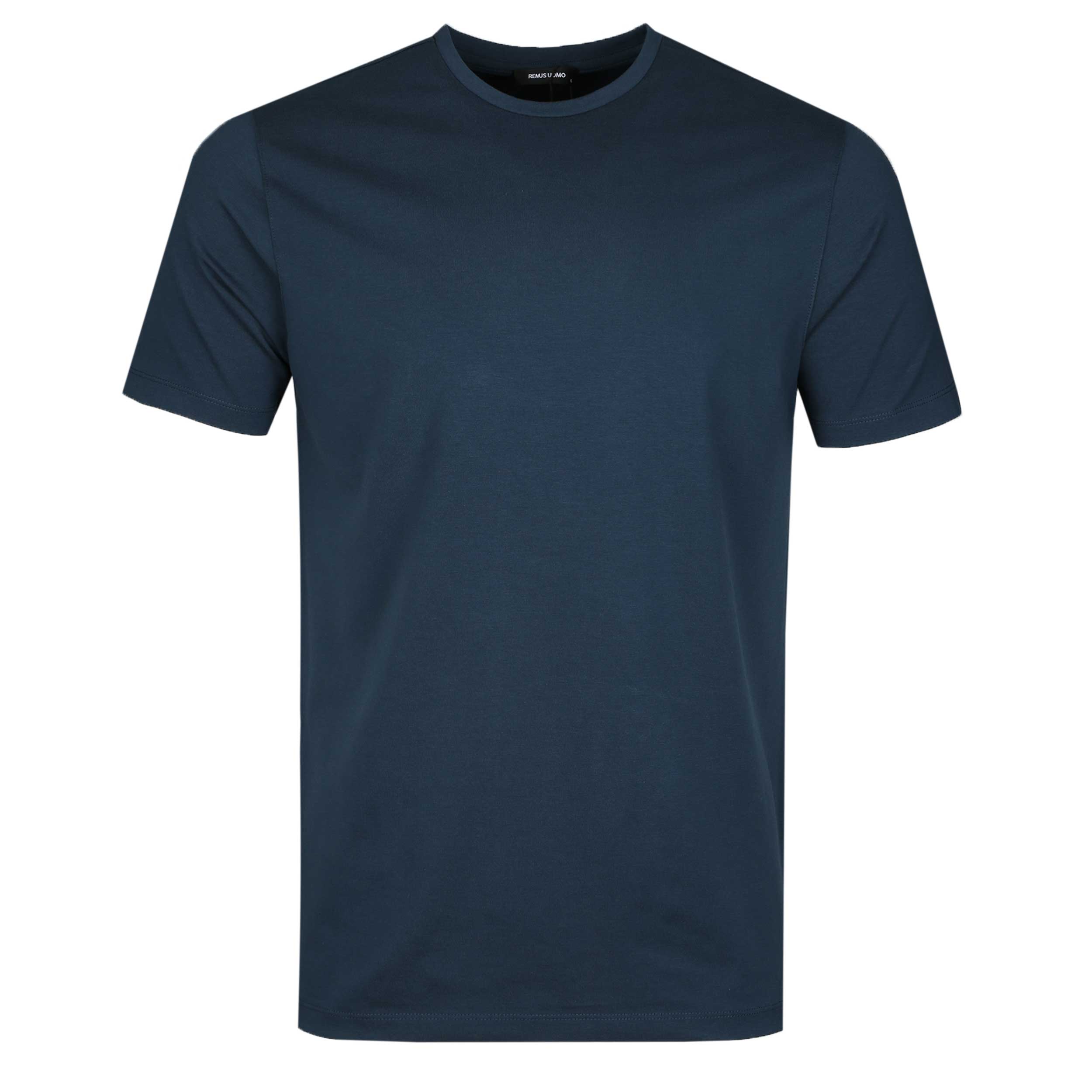 Remus Uomo Basic Crew Neck T-Shirt in Teal Blue