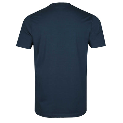 Remus Uomo Basic Crew Neck T-Shirt in Teal Blue Back