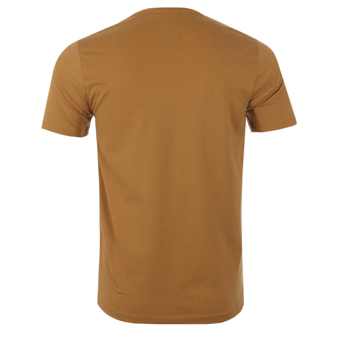 Remus Uomo Basic Crew Neck T Shirt in Tan Back