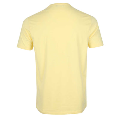 Remus Uomo Basic Crew Neck T Shirt in Yellow Back