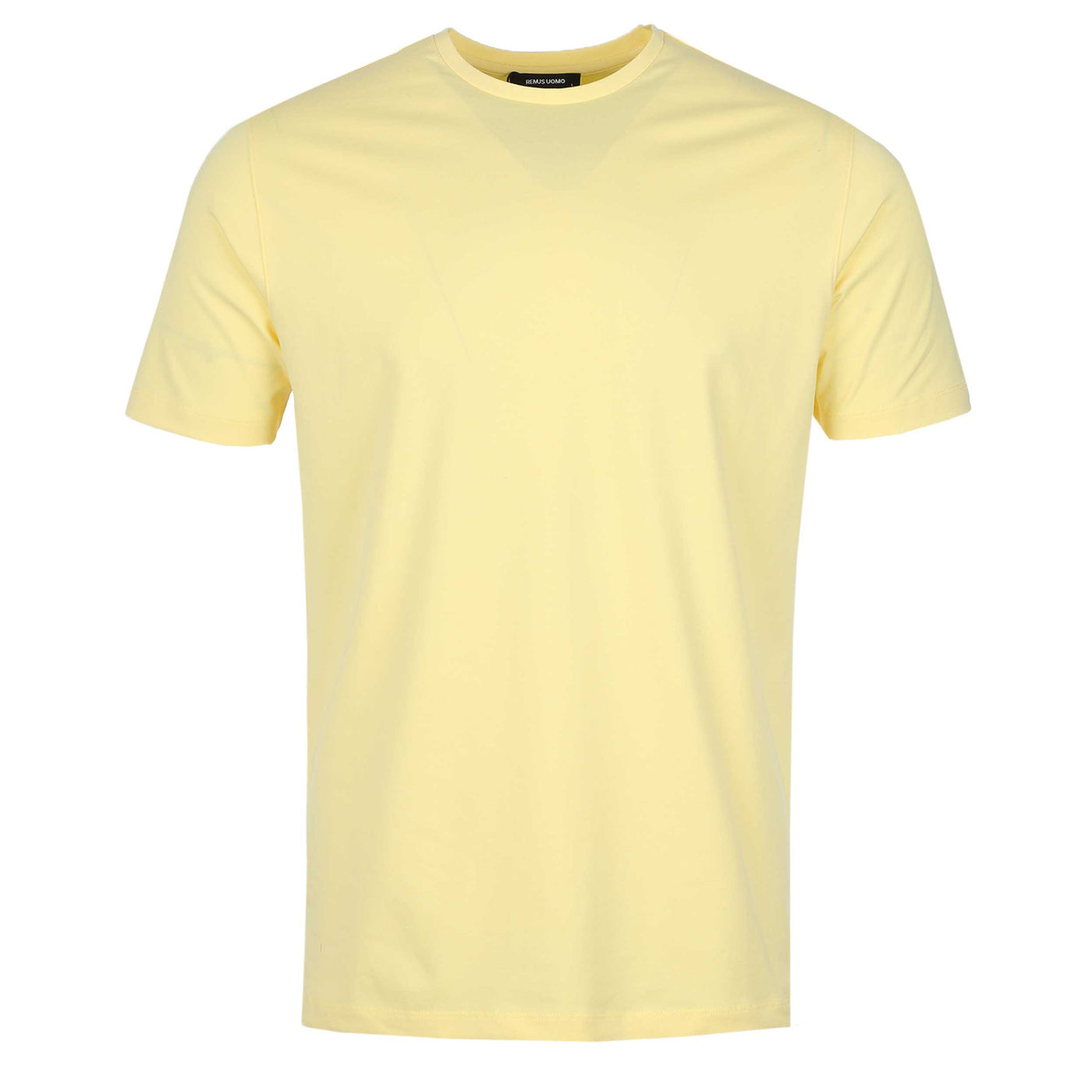 Remus Uomo Basic Crew Neck T Shirt in Yellow