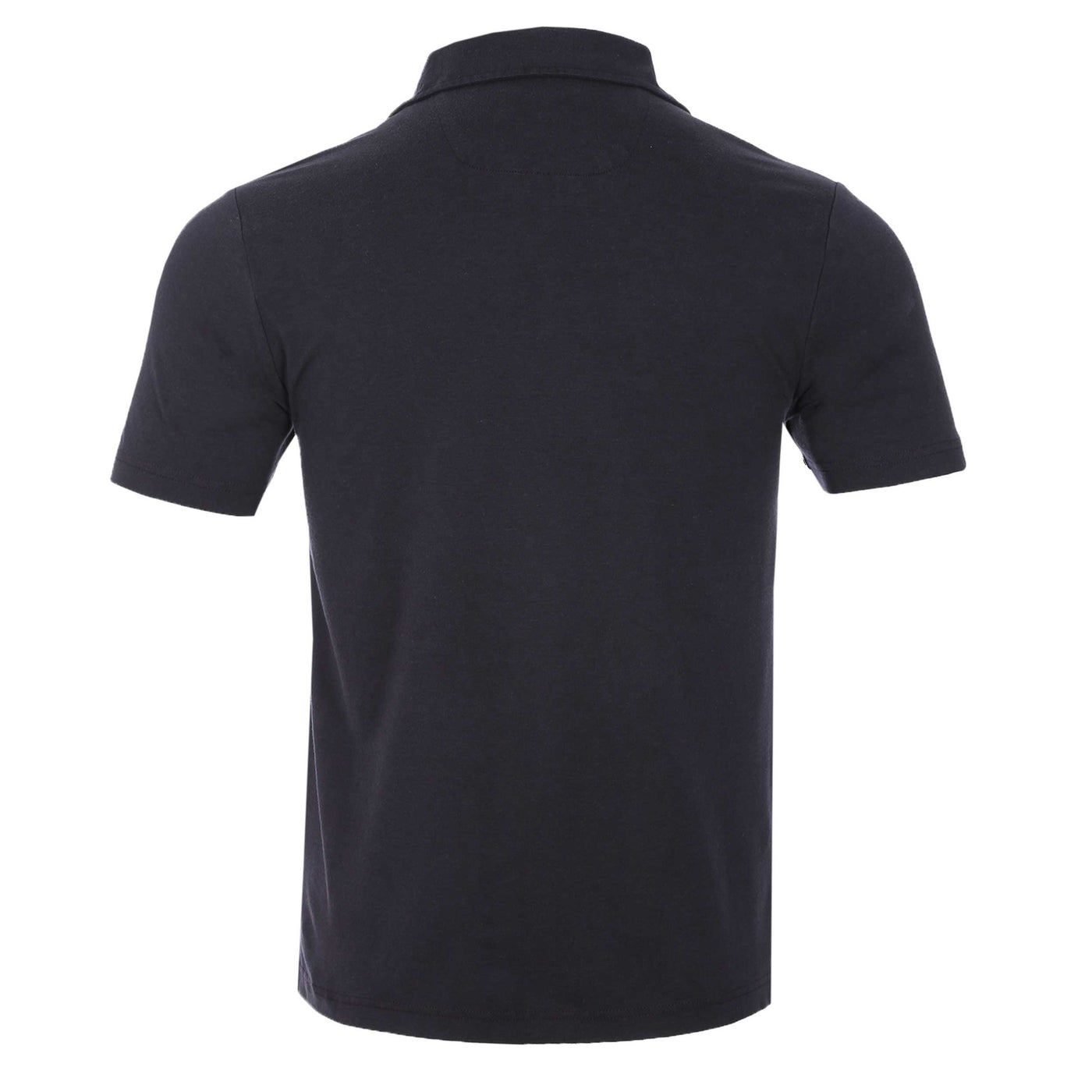 Remus Uomo Basic Tencel Cotton Polo Shirt in Navy Back