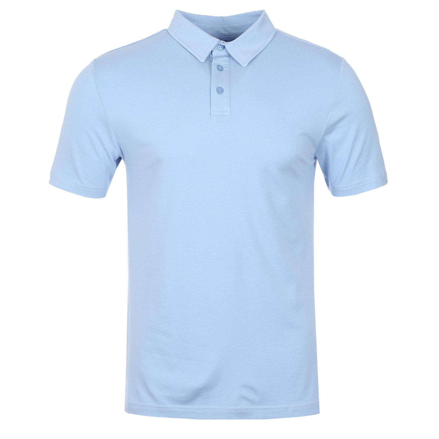 Remus Uomo Basic Tencel Cotton Polo Shirt in Sky Blue