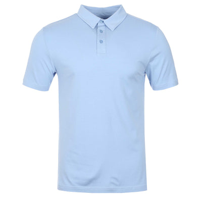 Remus Uomo Basic Tencel Cotton Polo Shirt in Sky Blue