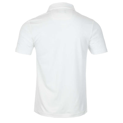 Remus Uomo Basic Tencel Cotton Polo Shirt in White Back
