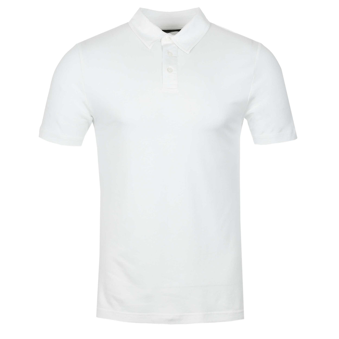 Remus Uomo Basic Tencel Cotton Polo Shirt in White
