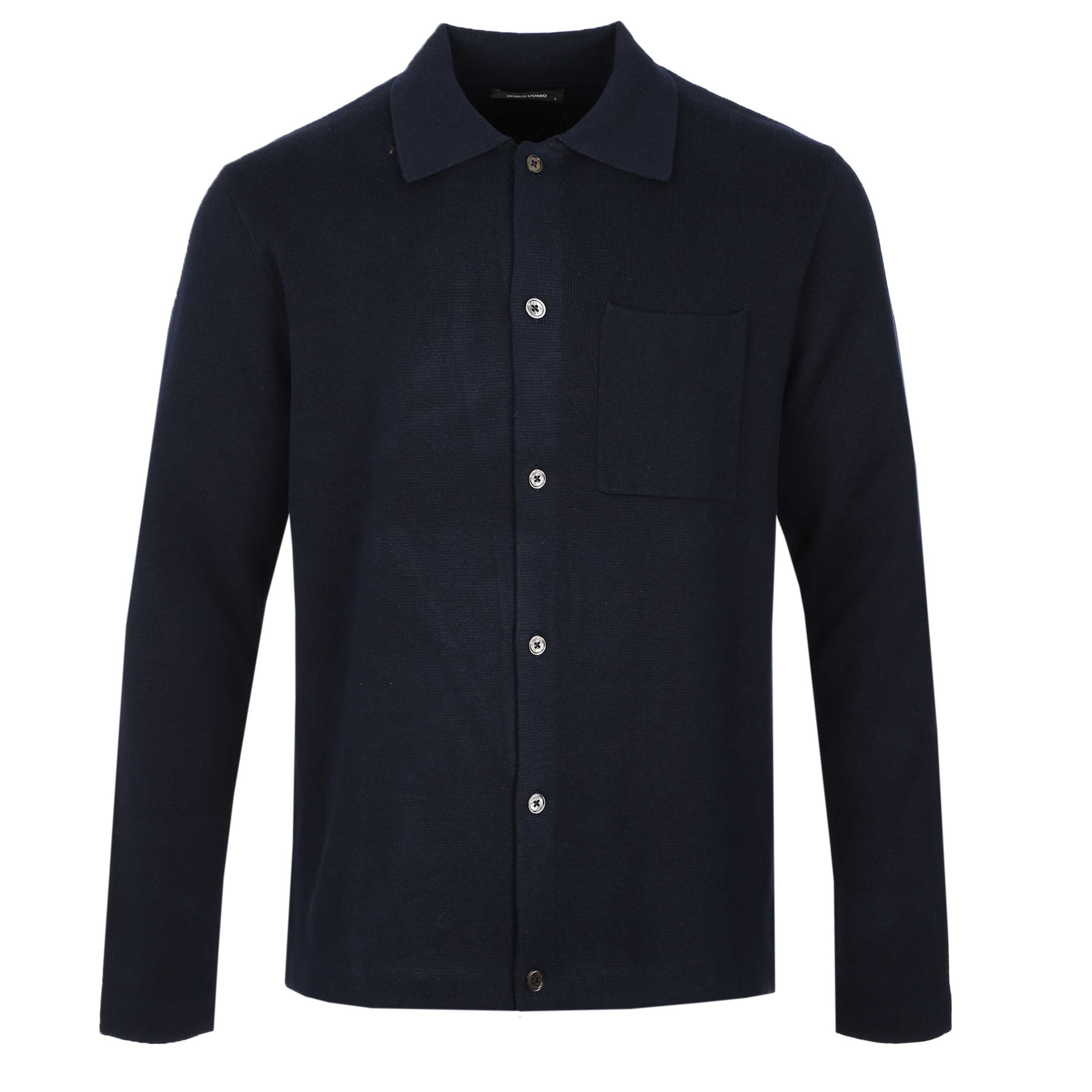 Remus Uomo Button Thru Cardigan in Navy