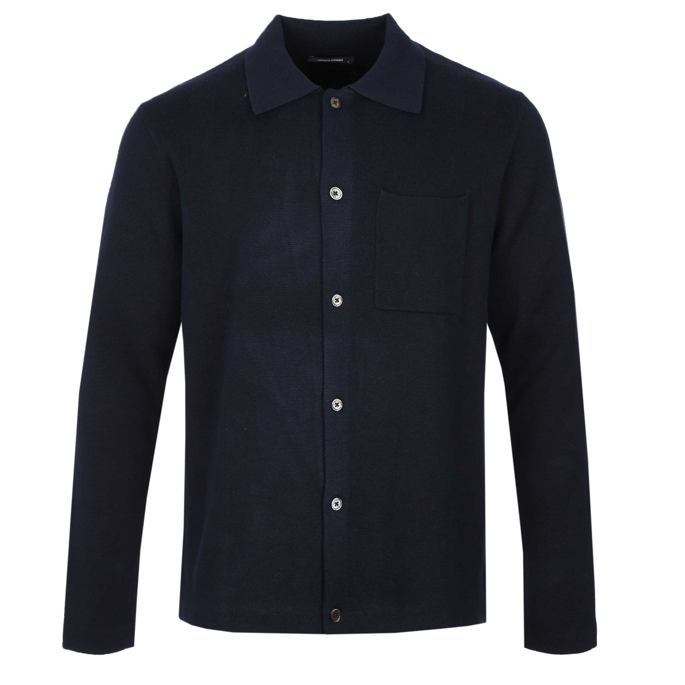 Remus Uomo Button Thru Cardigan in Navy