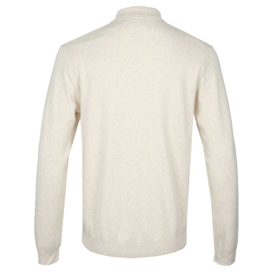 Remus Uomo Chunky 3 Button Polo Knitwear in Winter White Back