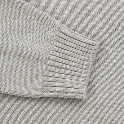 Remus Uomo Chunky Roll Neck Knitwear in Stone Cuff