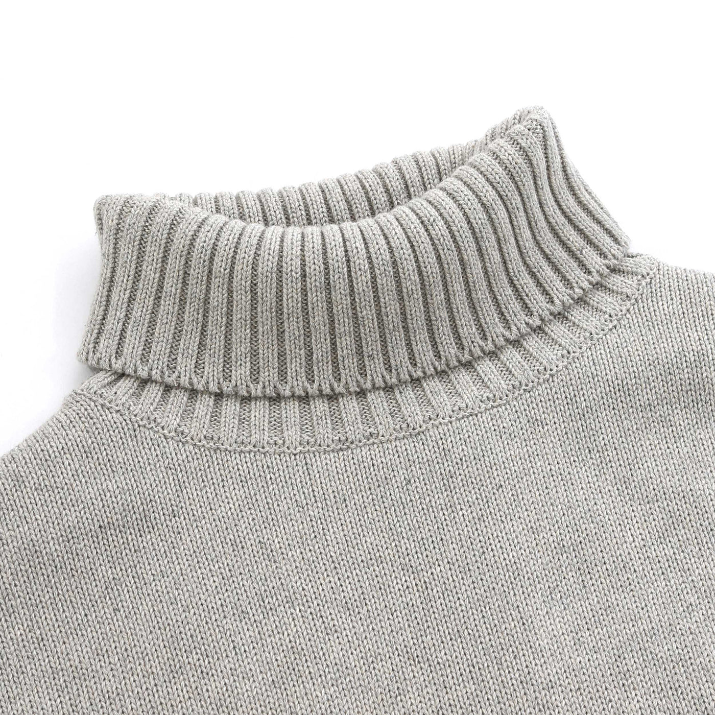Remus Uomo Chunky Roll Neck Knitwear in Stone Neck