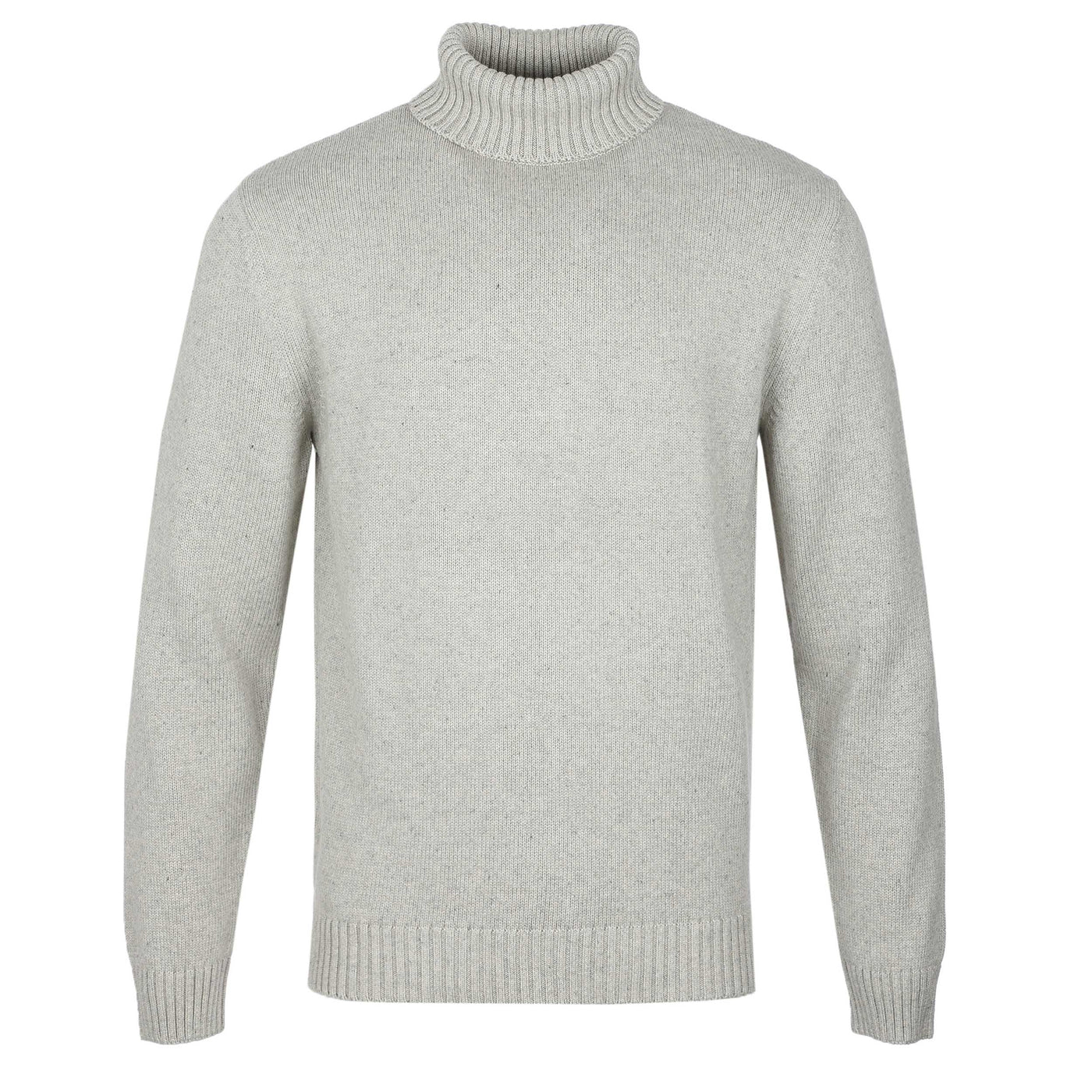 Remus Uomo Chunky Roll Neck Knitwear in Stone