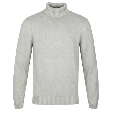Remus Uomo Chunky Roll Neck Knitwear in Stone