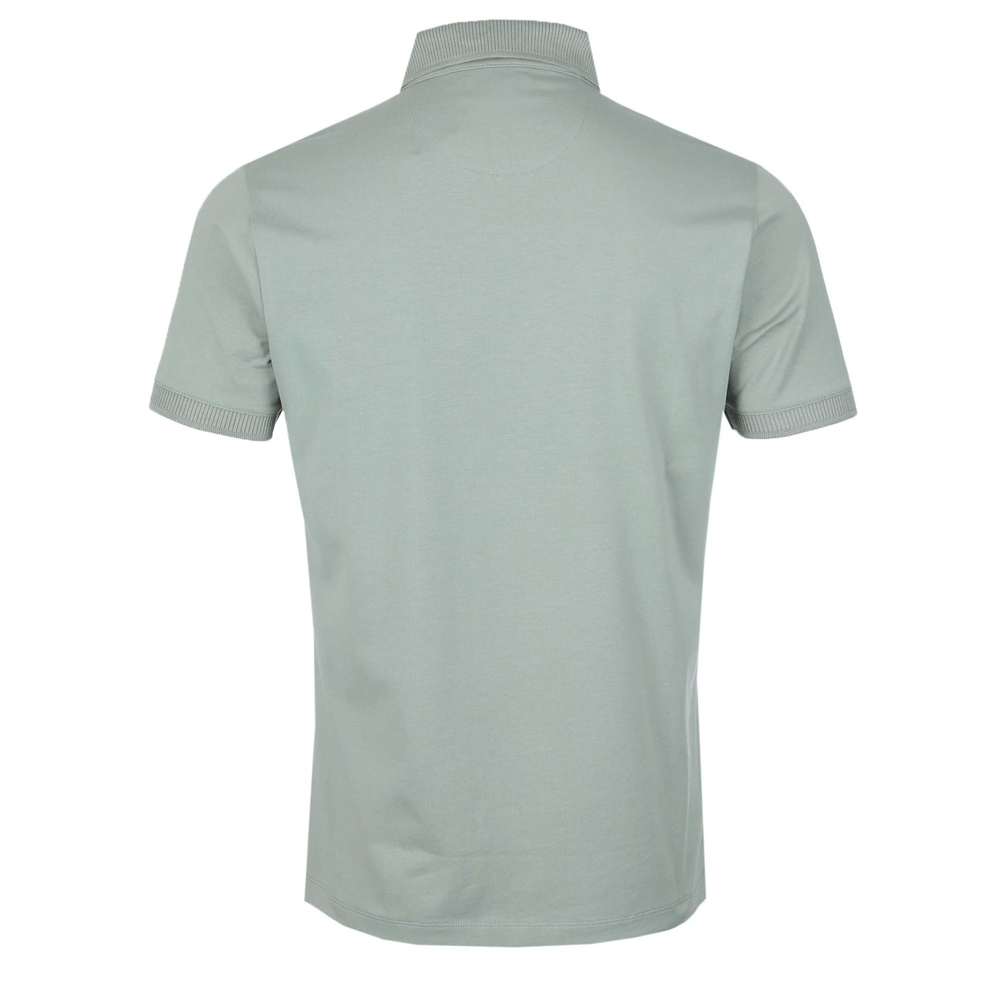 Remus Uomo Cotton Jersey Polo Shirt in Mint Back