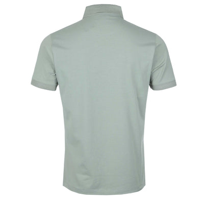 Remus Uomo Cotton Jersey Polo Shirt in Mint Back
