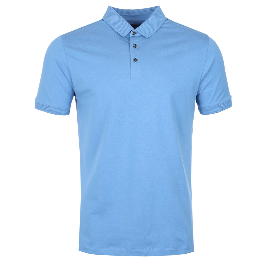 Remus Uomo Cotton Jersey Polo Shirt in Riviera Blue Remus Uomo