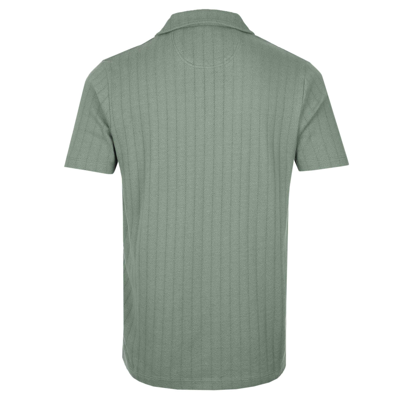 Remus Uomo Cuban Collar SS Shirt in Green Back