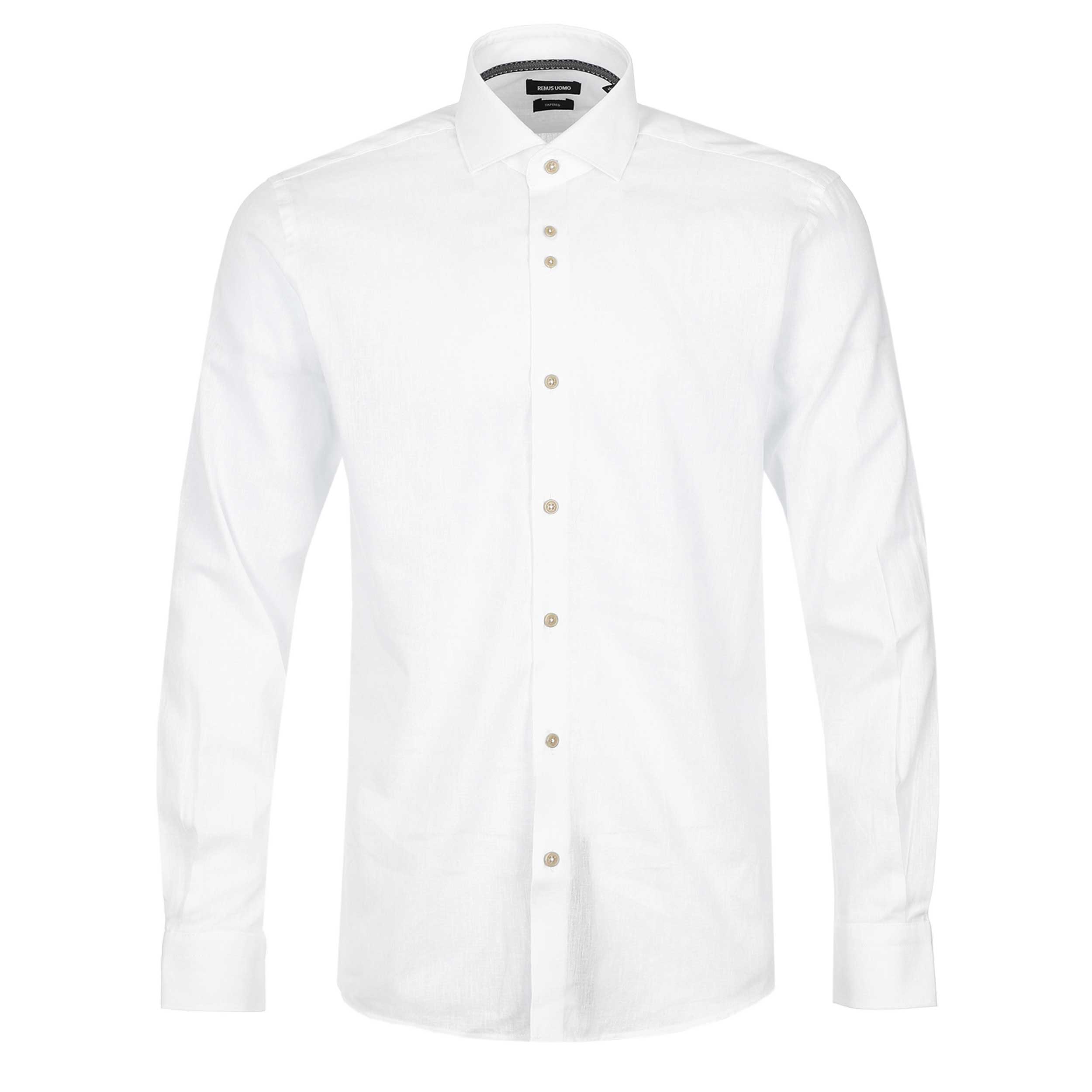 Remus Uomo Frank Linen Shirt in White