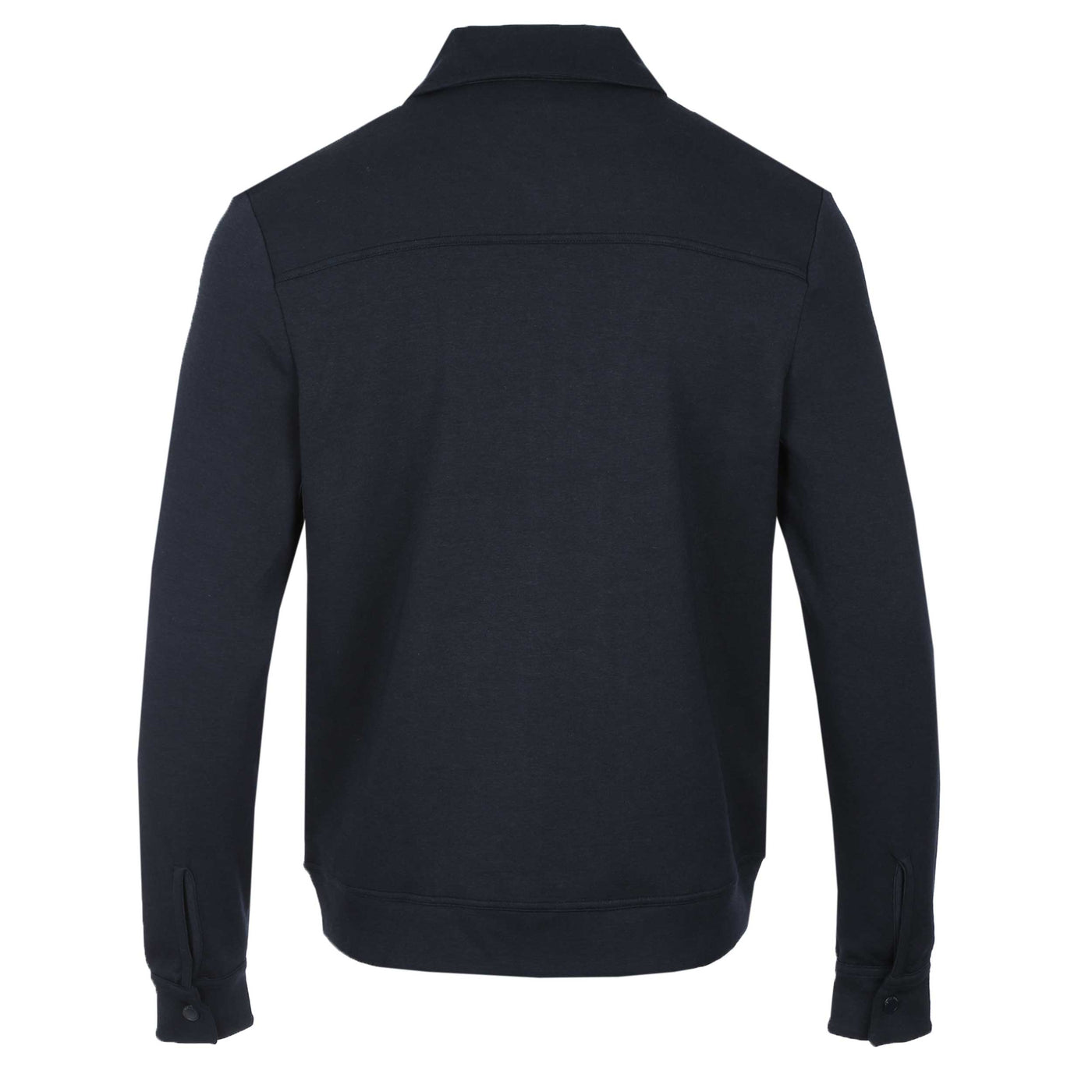Remus Uomo Jersey Zip Through Sweatshirt in Navy Back
