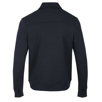 Remus Uomo Jersey Zip Through Sweatshirt in Navy Back