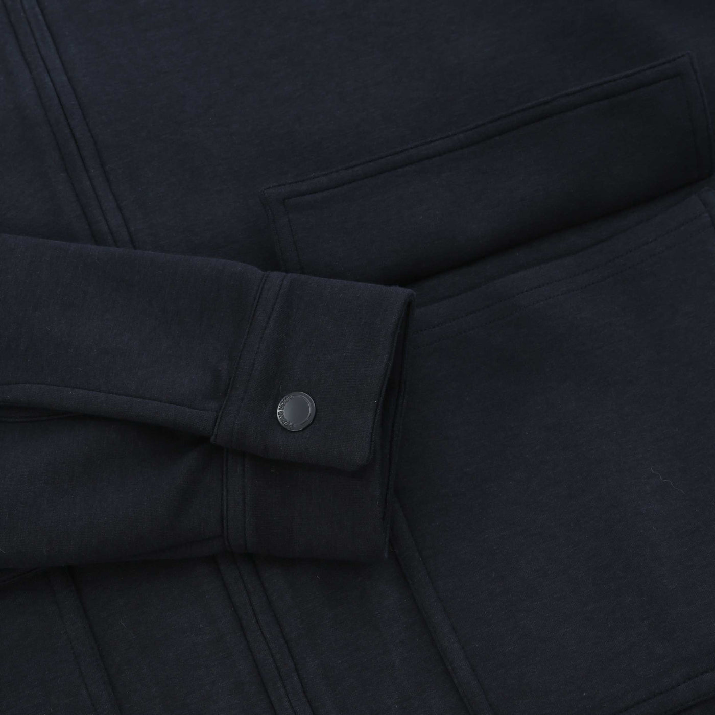 Remus Uomo Jersey Zip Through Sweatshirt in Navy Cuff