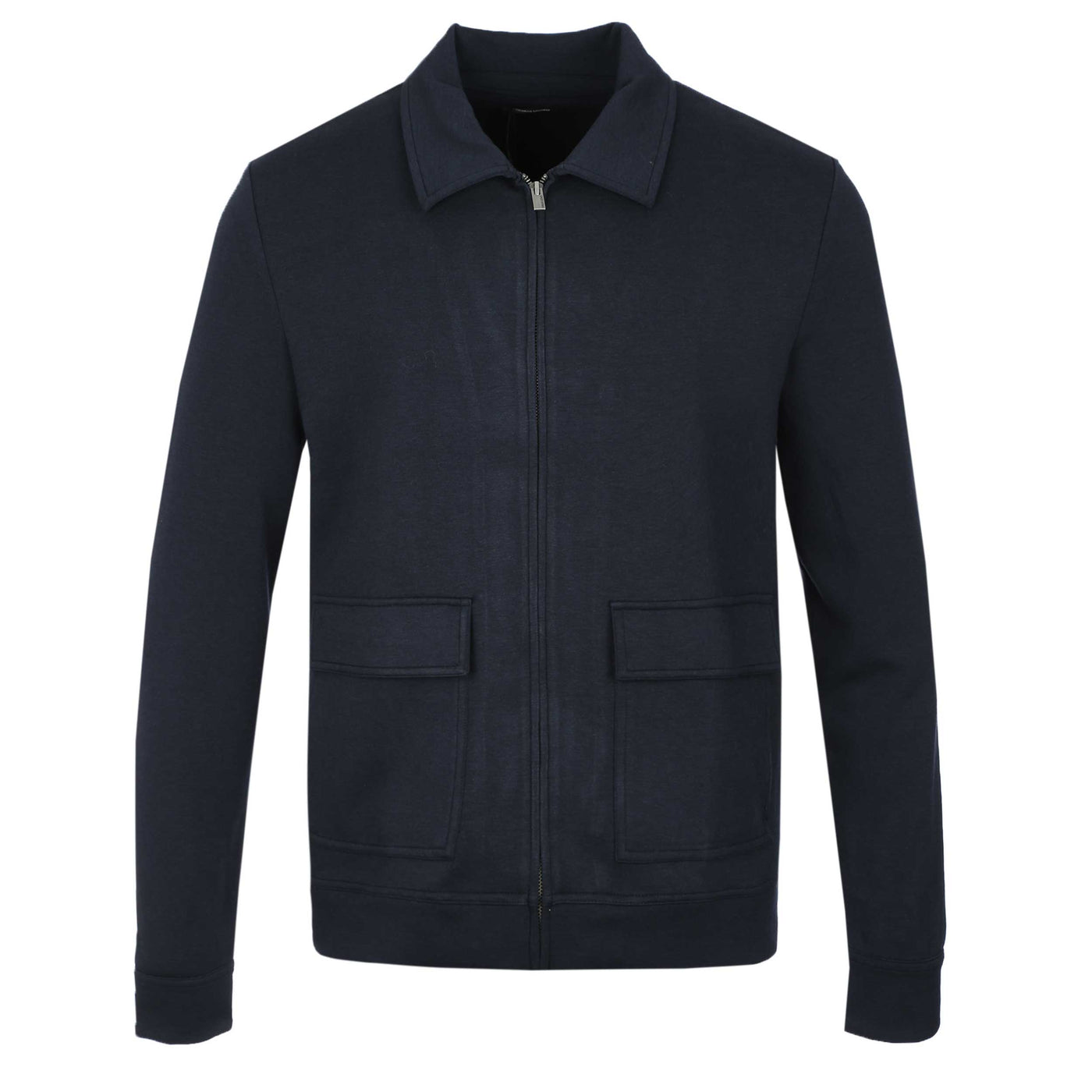 Remus Uomo Jersey Zip Through Sweatshirt in Navy