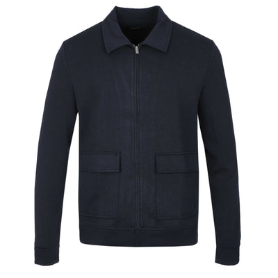 Remus Uomo Jersey Zip Through Sweatshirt in Navy