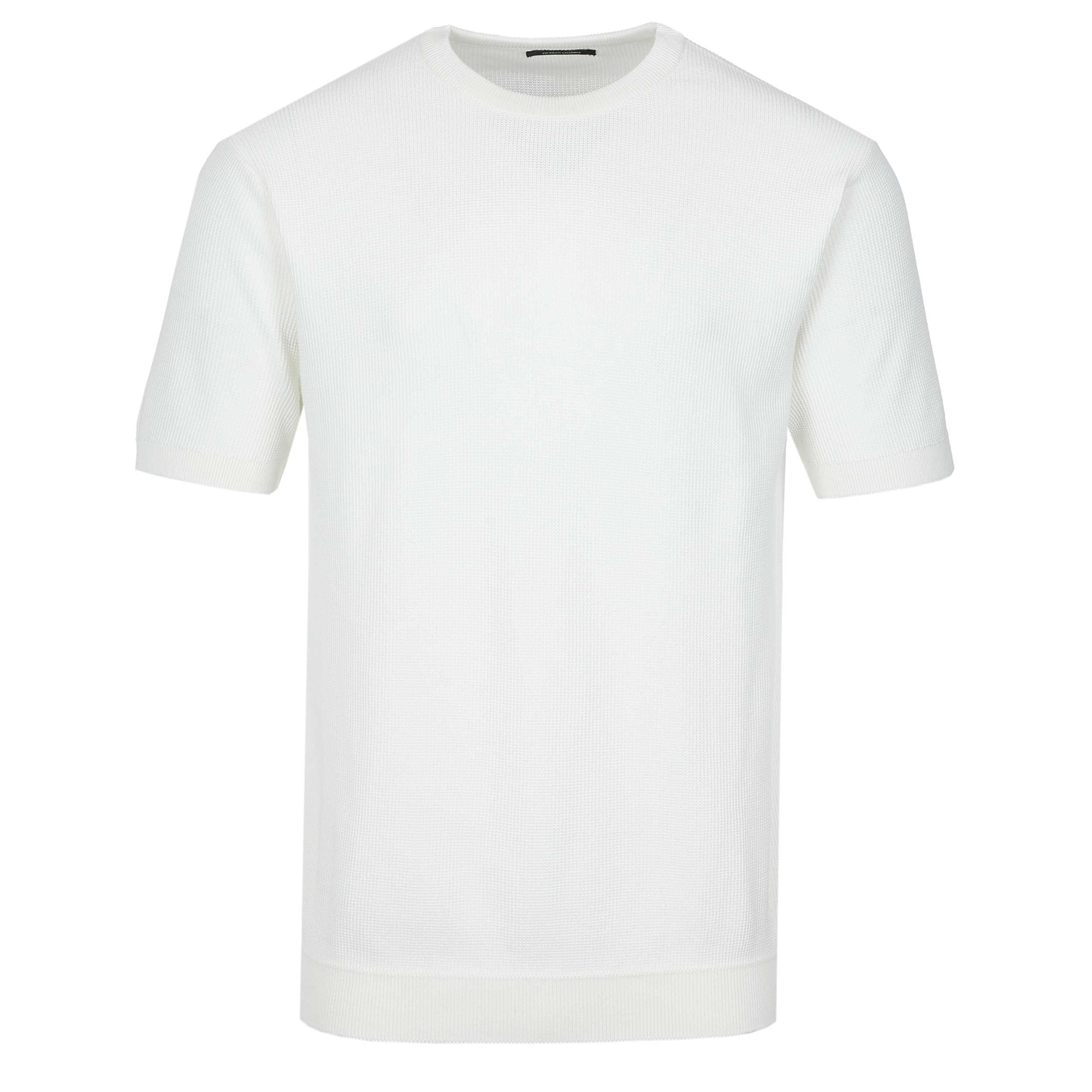 Remus Uomo Knitted T Shirt in White
