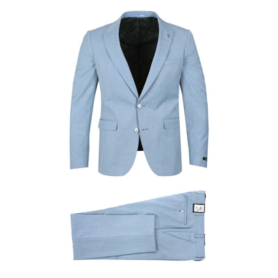 Remus Uomo Massa Trouser in Sky Blue Suit