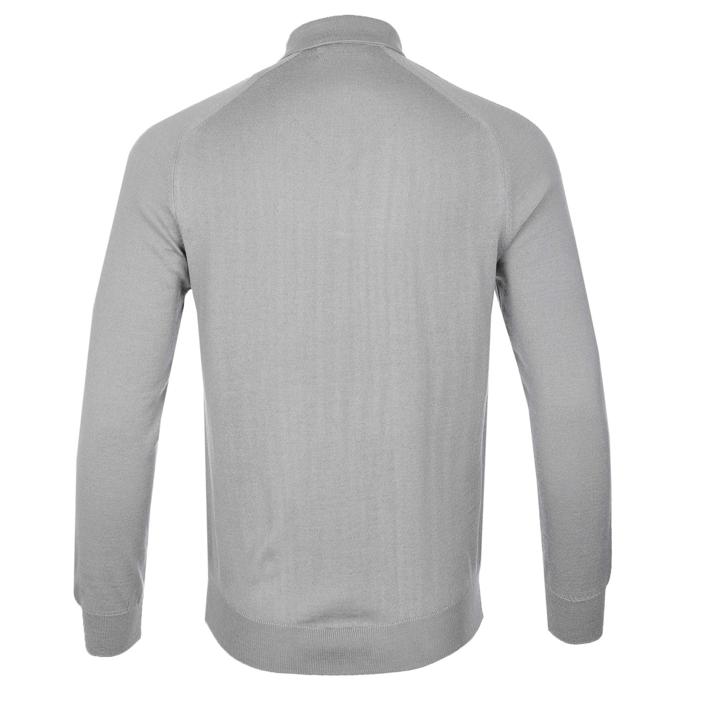 Remus Uomo Micro Grid Knitted Polo in Grey Back