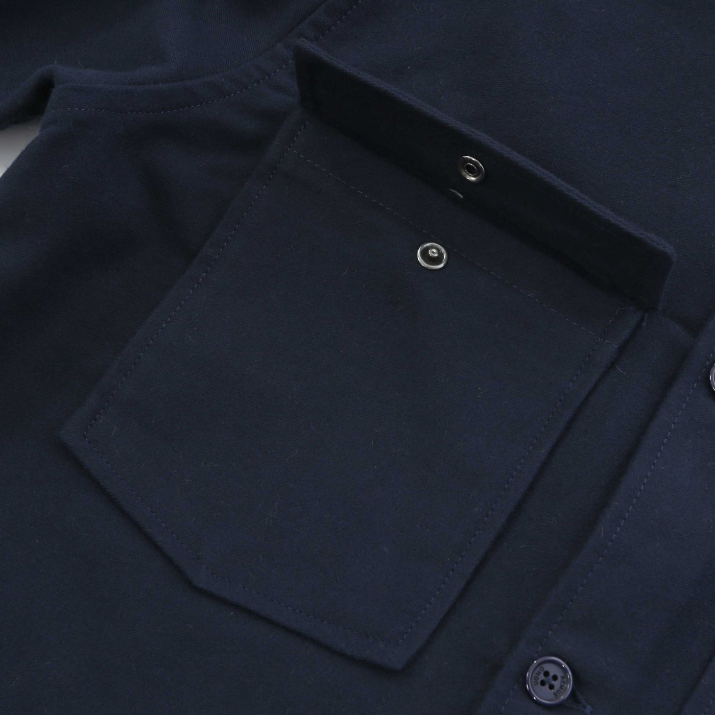 Remus Uomo Moleskin Overshirt in Navy Chest