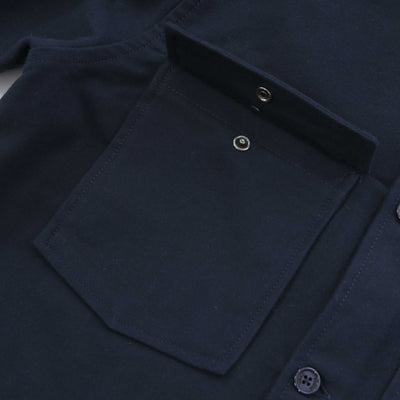 Remus Uomo Moleskin Overshirt in Navy Chest