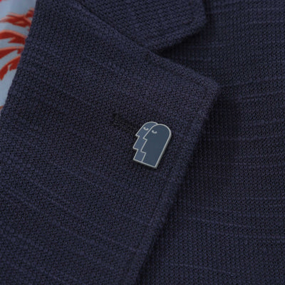 Remus Uomo Napoli Jacket in Navy Lapel Badge