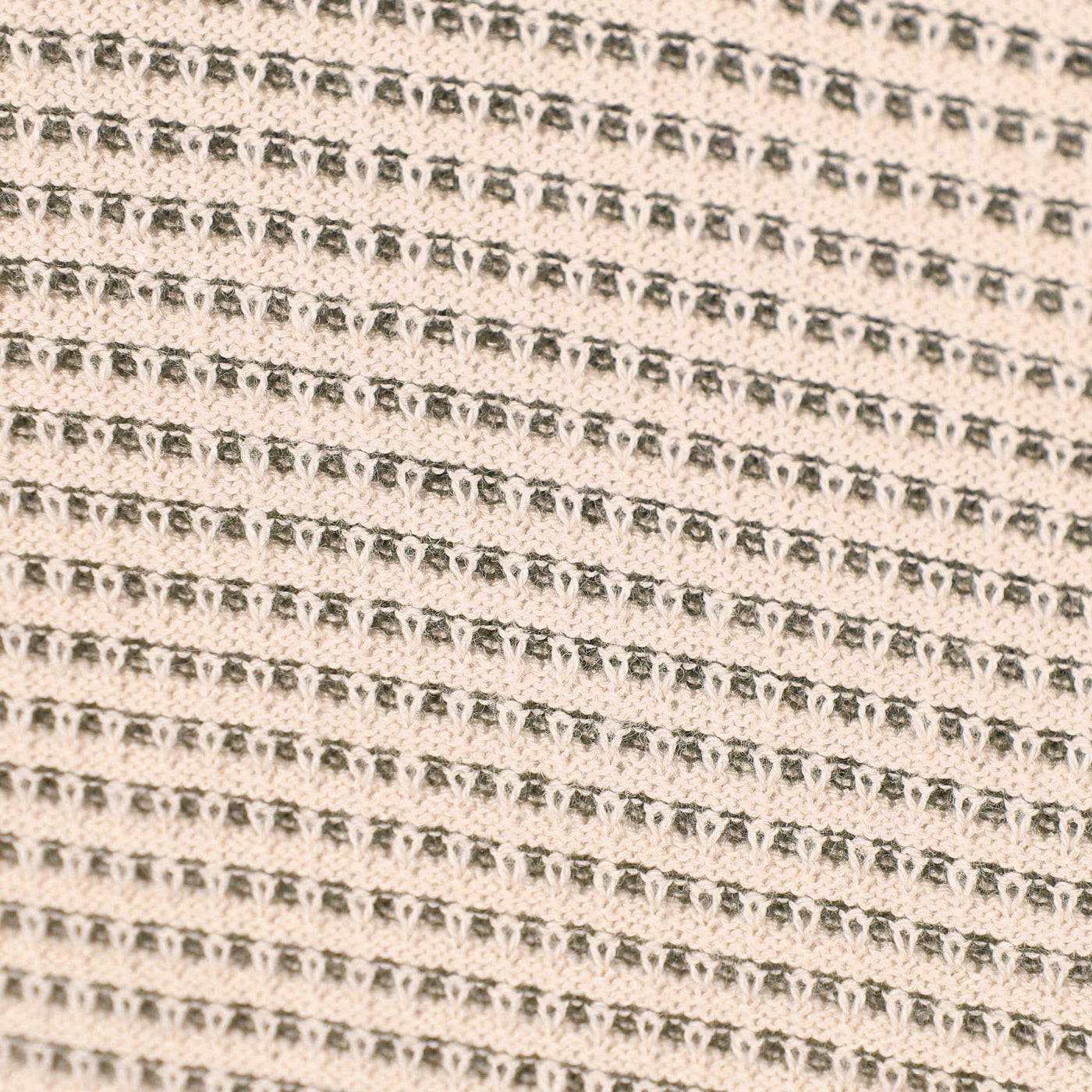 Remus Uomo Open Knitted Polo Shirt in Beige Weave Detail