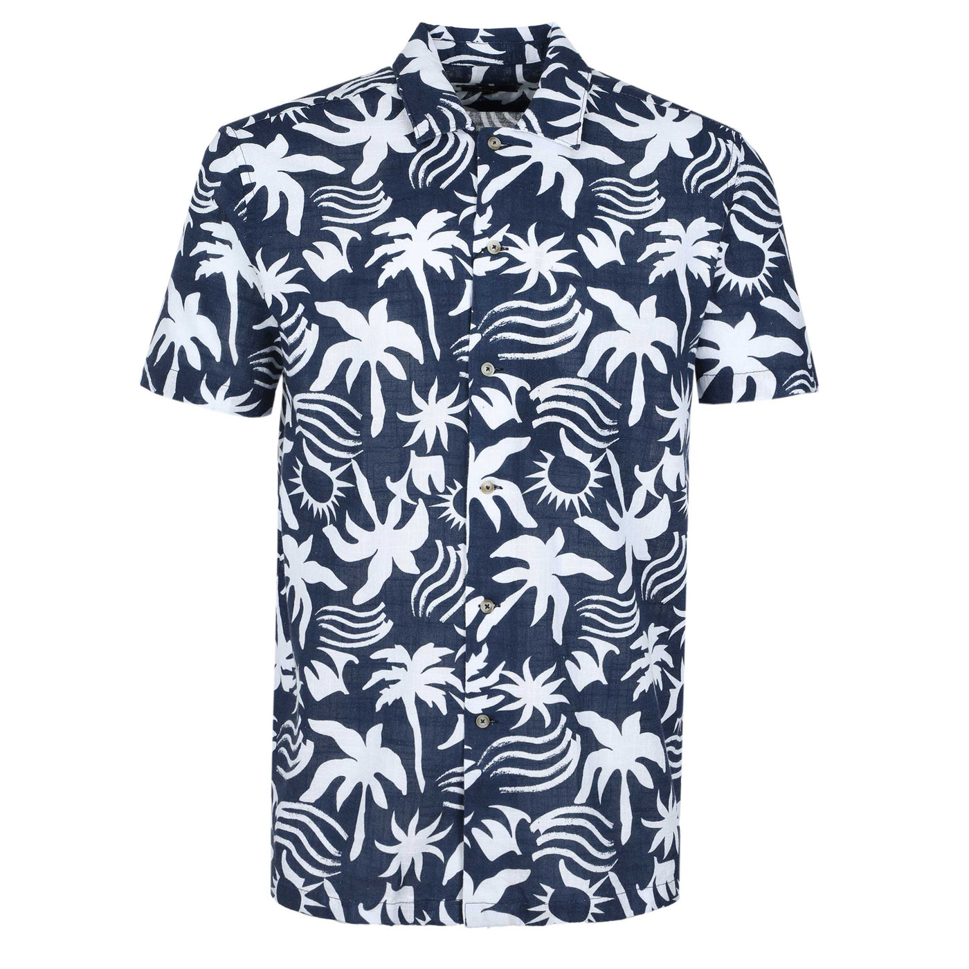 Remus Uomo Paolo Beach SS Shirt in Navy