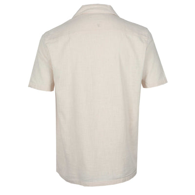 Remus Uomo Paolo Linen SS Shirt in Beige Back