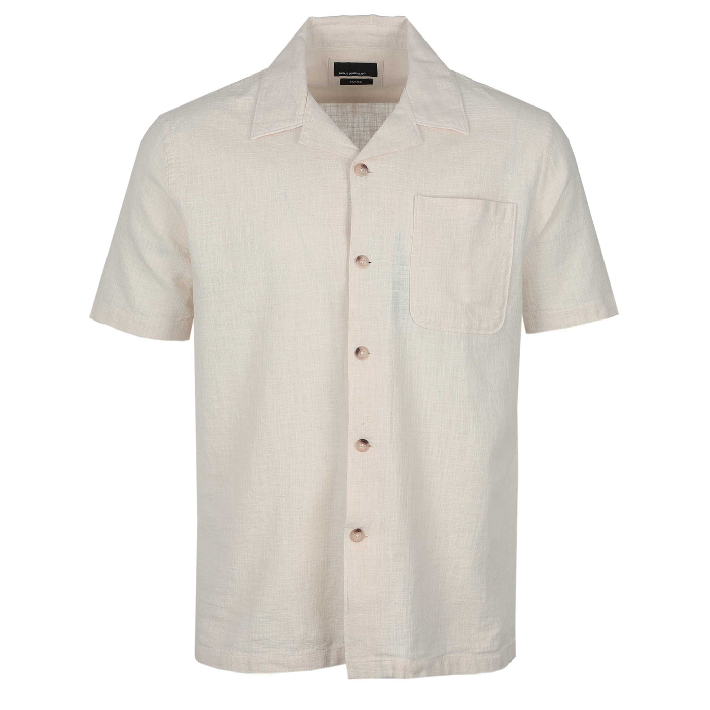 Remus Uomo Paolo Linen SS Shirt in Beige