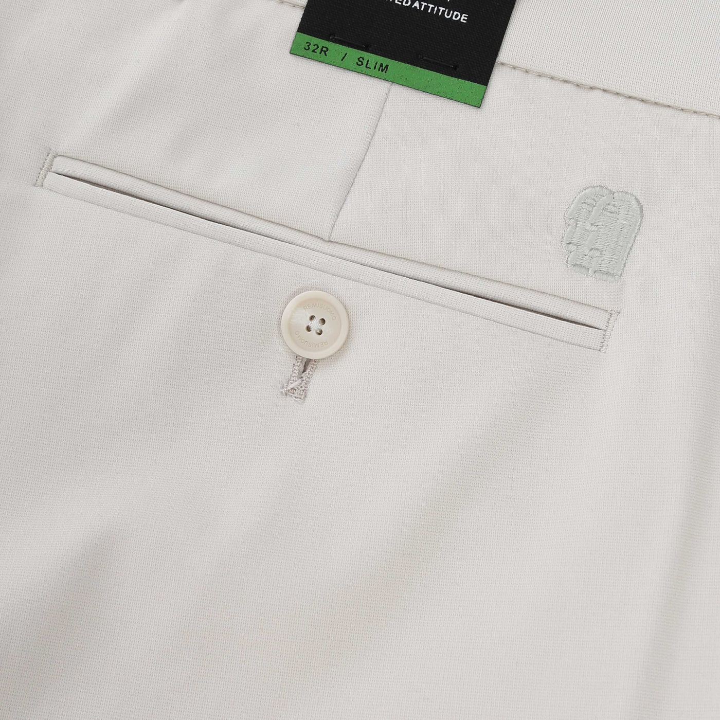 Remus Uomo Sondrio Trouser in Cream Logo