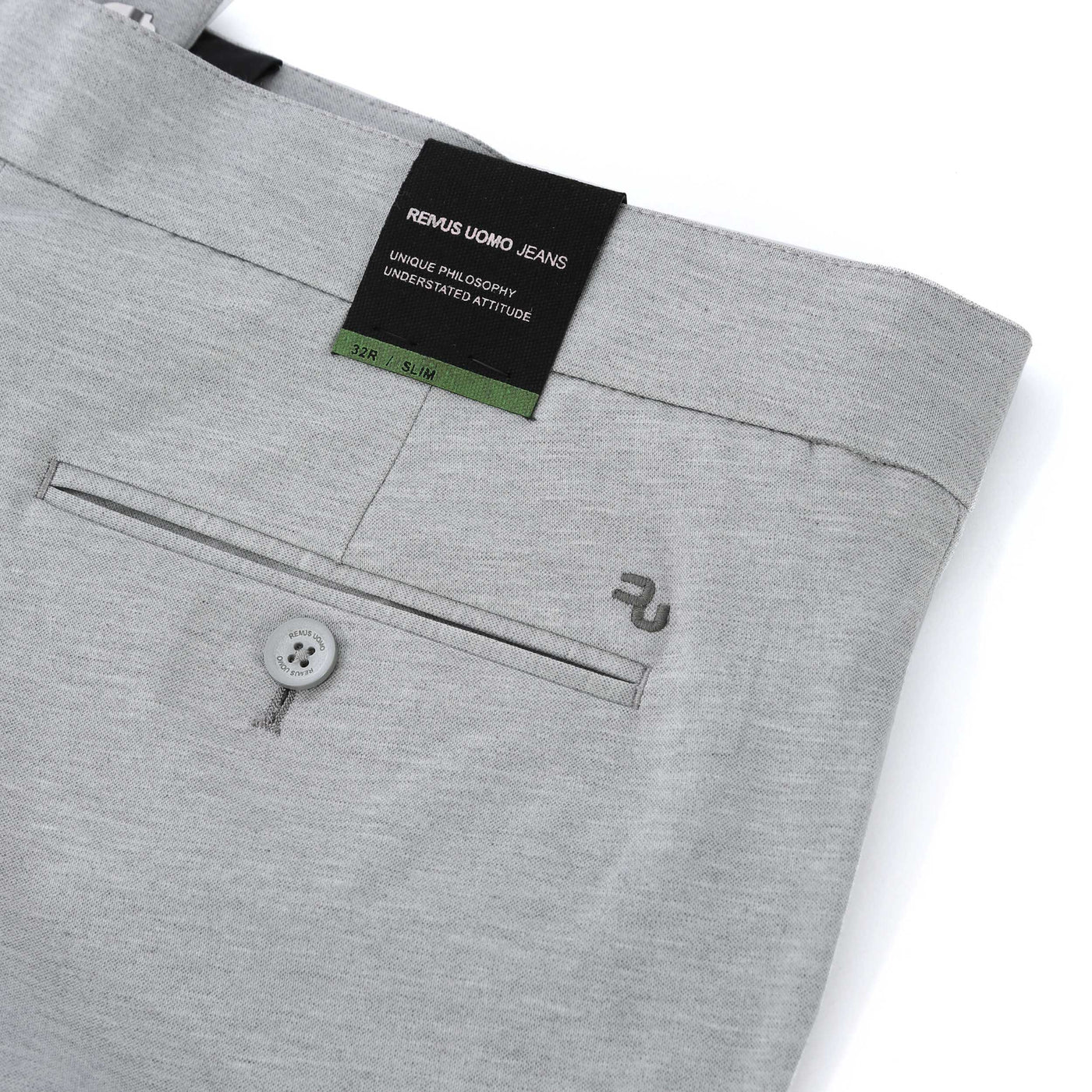 Remus Uomo Sondrio Trouser in Grey Logo
