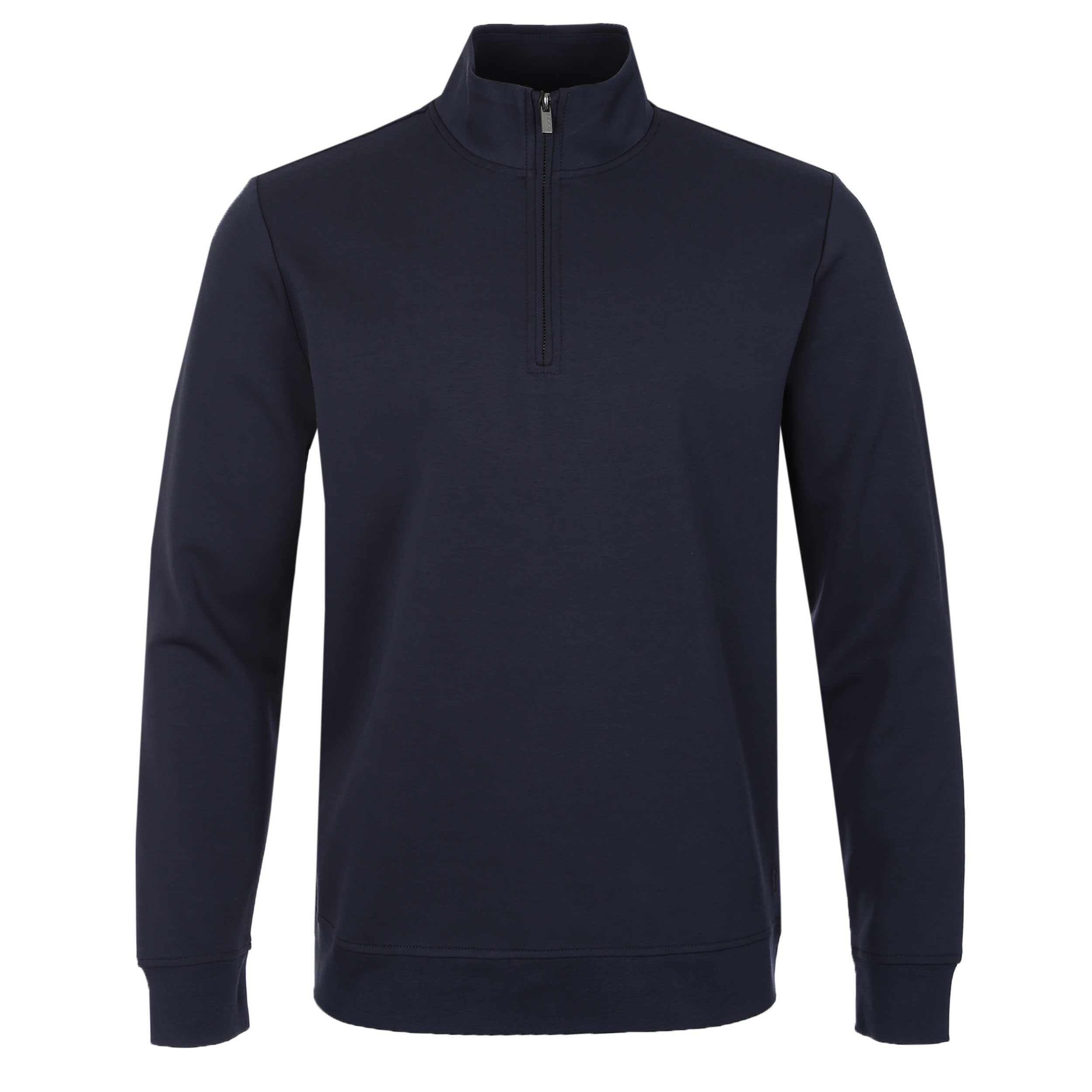 Remus Uomo Stretch Quarter Zip Sweatshirt in Navy