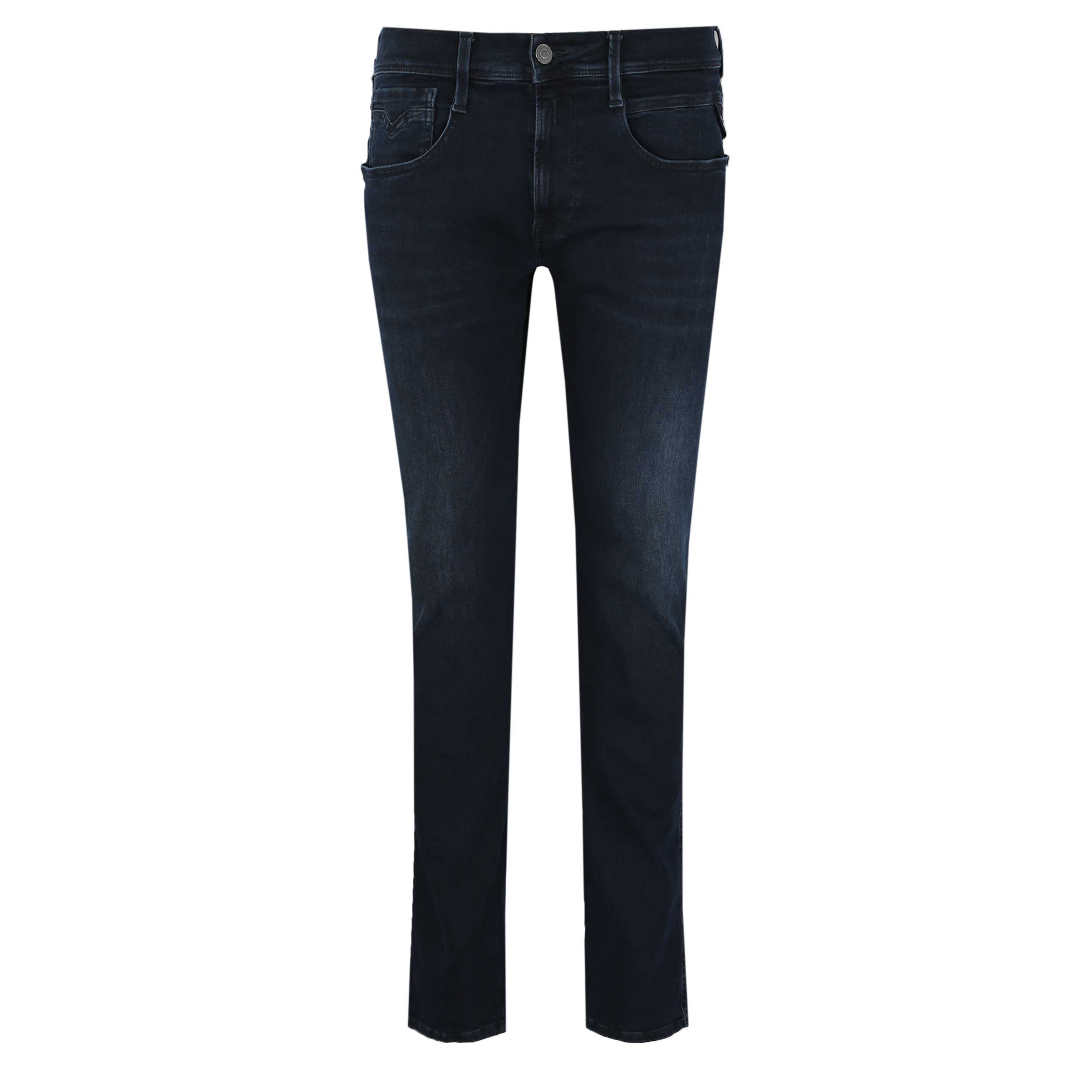 Replay Anbass Hyperflex Jean in Blue Black