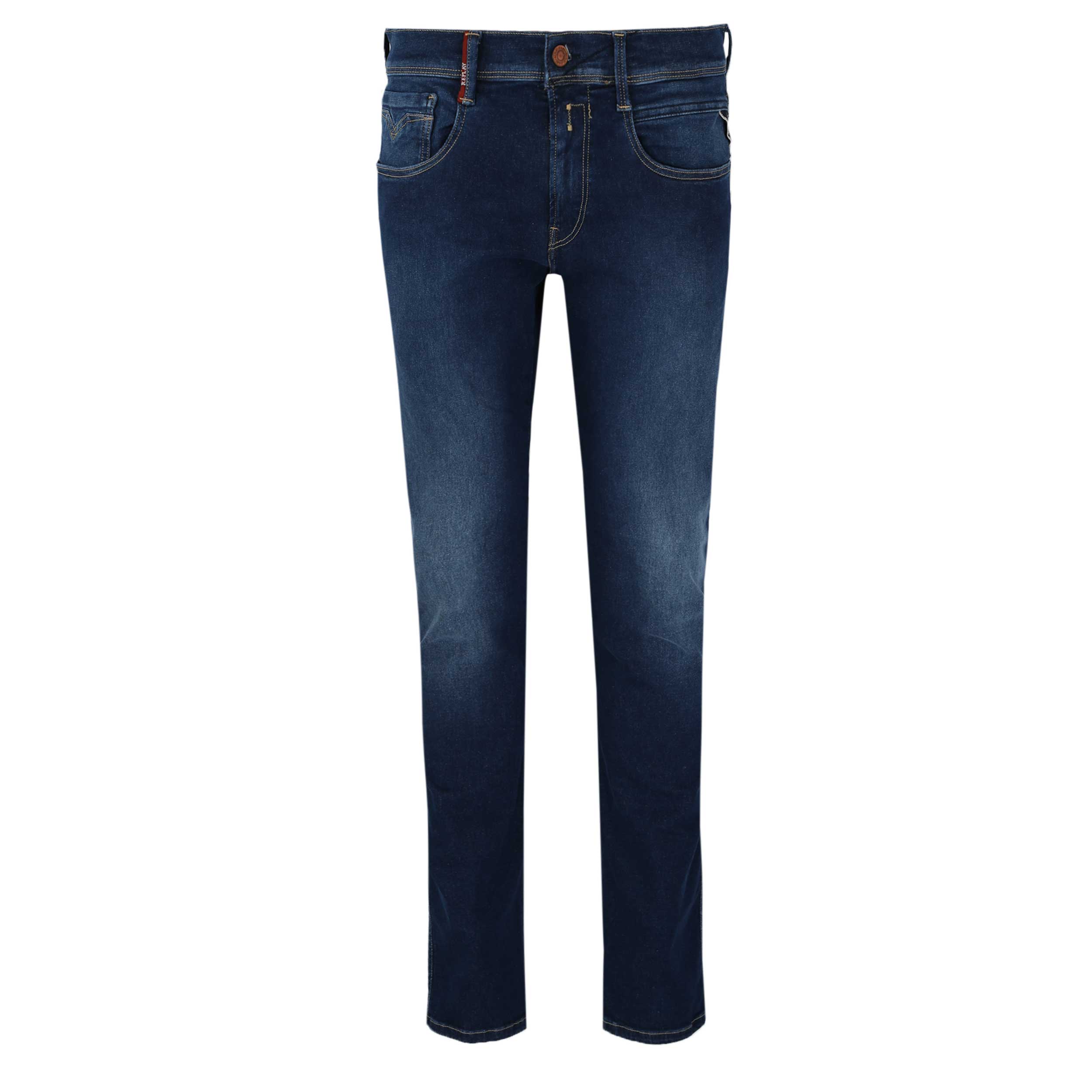 Replay Anbass Hyperflex Jean in Dark Blue Denim