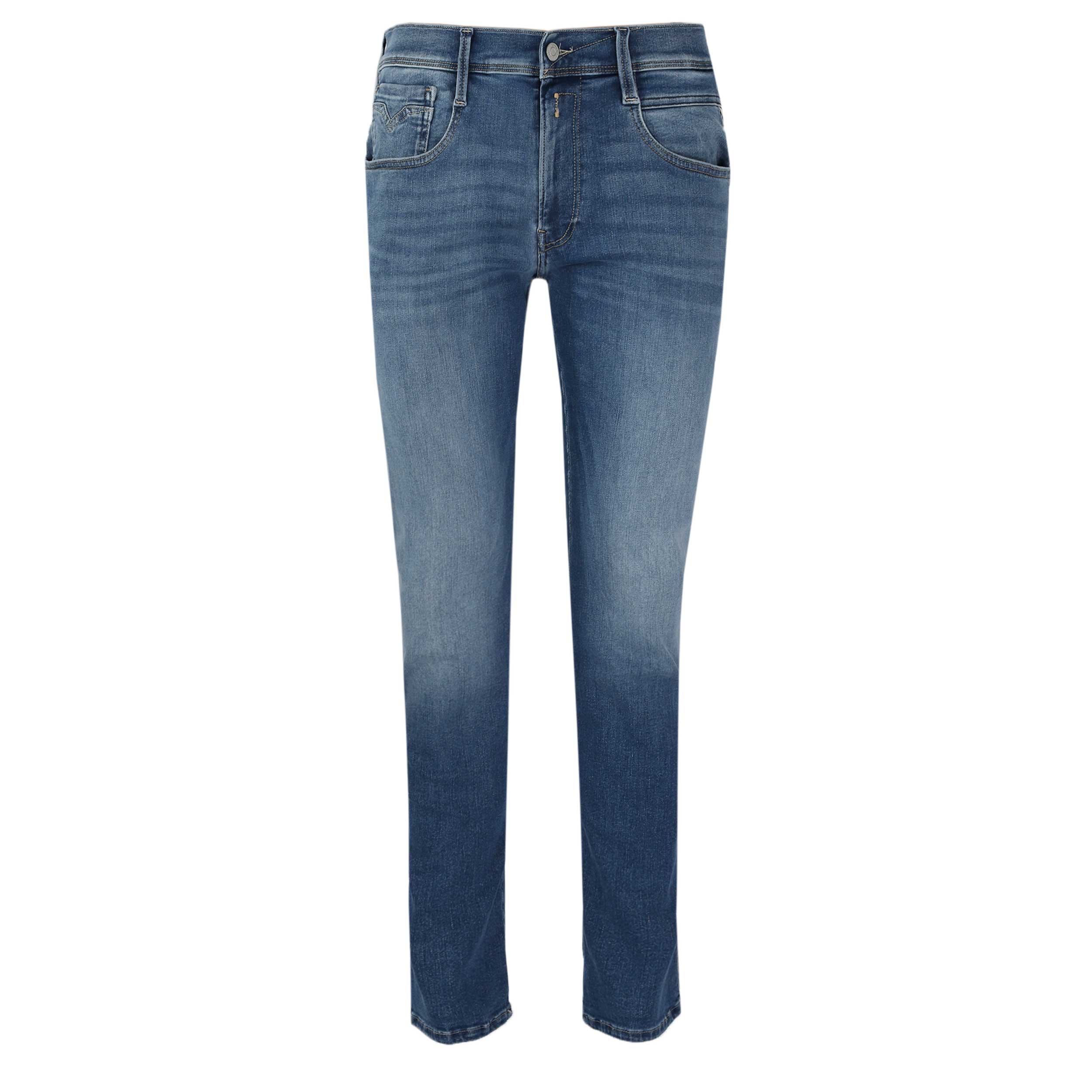 Replay Anbass Hyperflex Jean in Light Blue Wash
