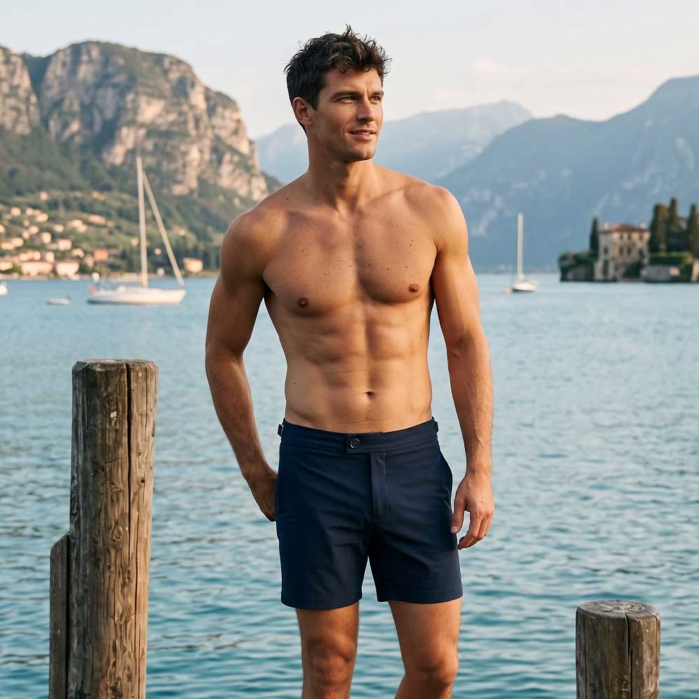SINK Pinnacle Tailored Swim Shorts in Navy