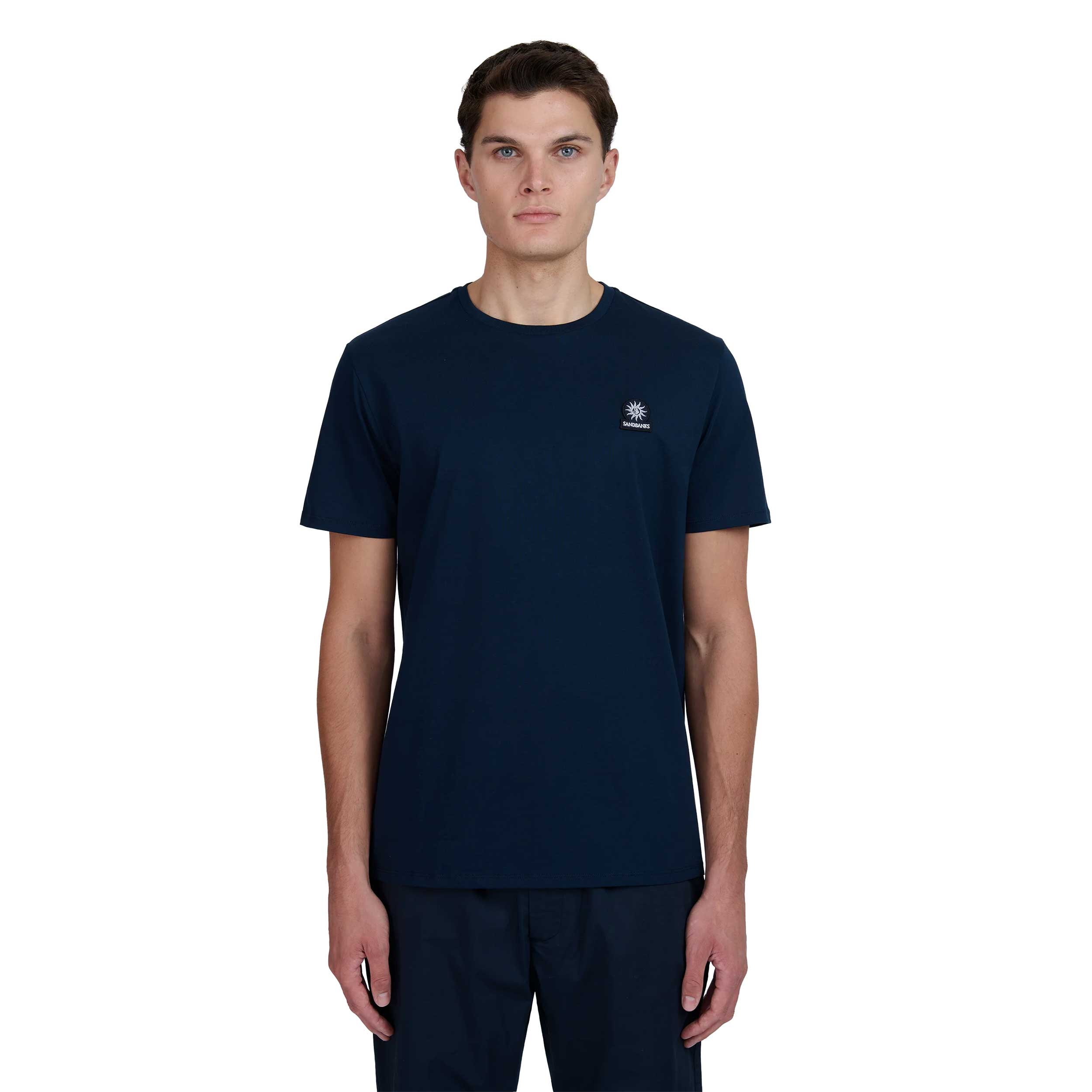Sandbanks Badge Logo T Shirt in Navy