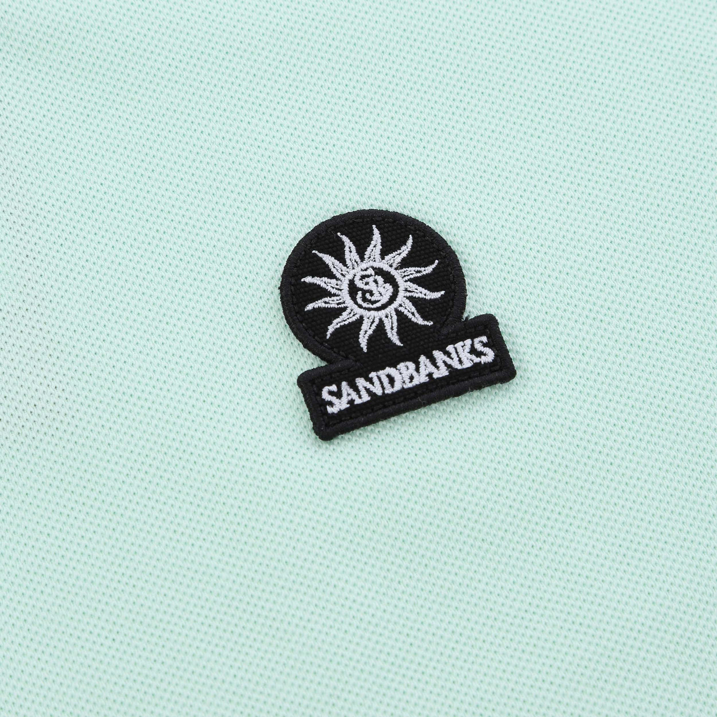 Sandbanks Badge Logo Polo Shirt in Mint Logo
