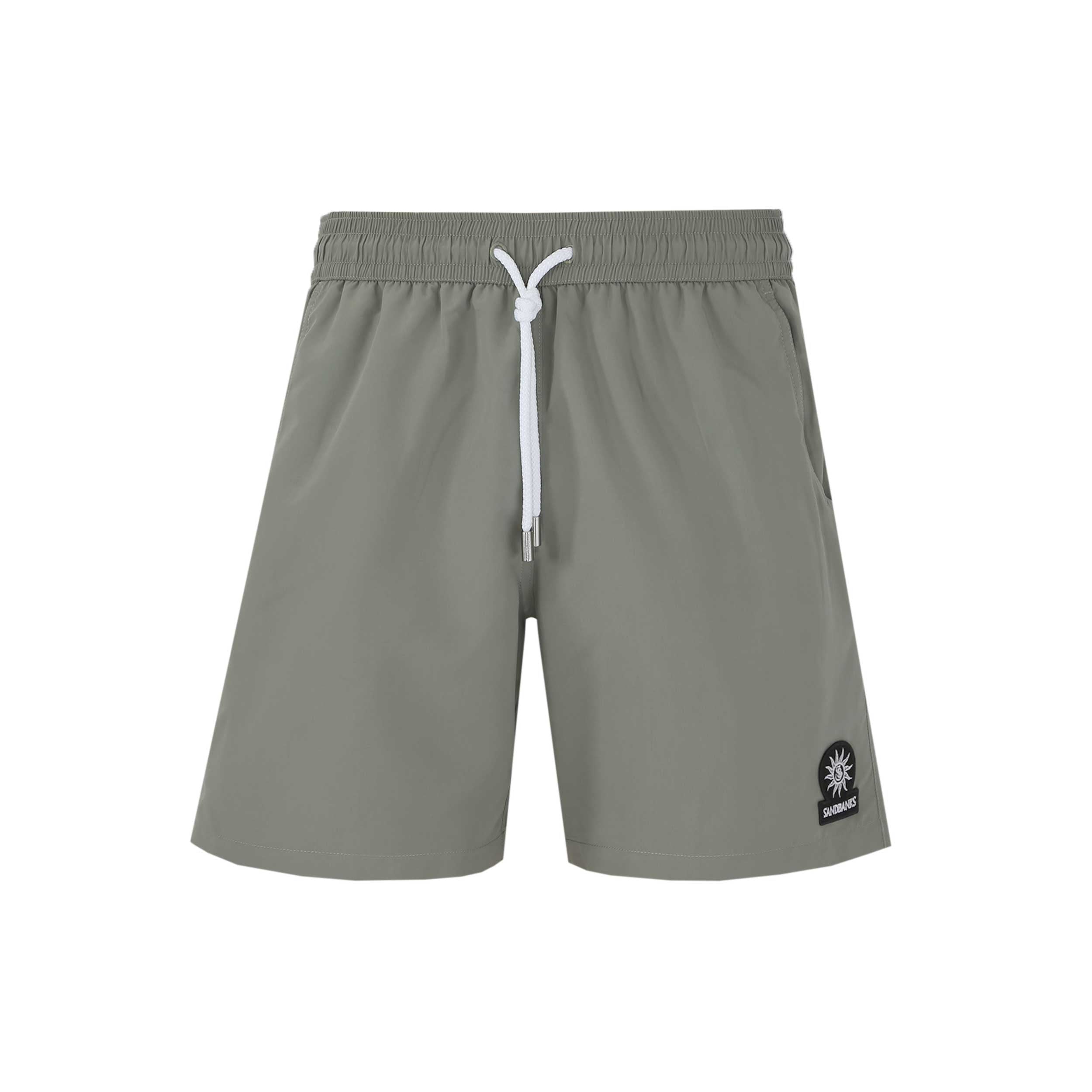 Sandbanks Badge Logo Swim Shorts in Army