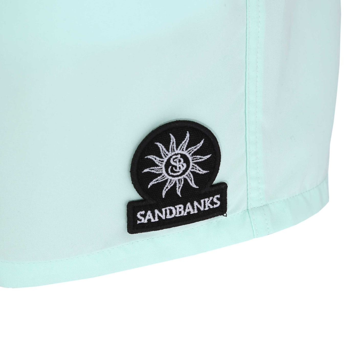 Sandbanks Badge Logo Swim Shorts in Mint Logo
