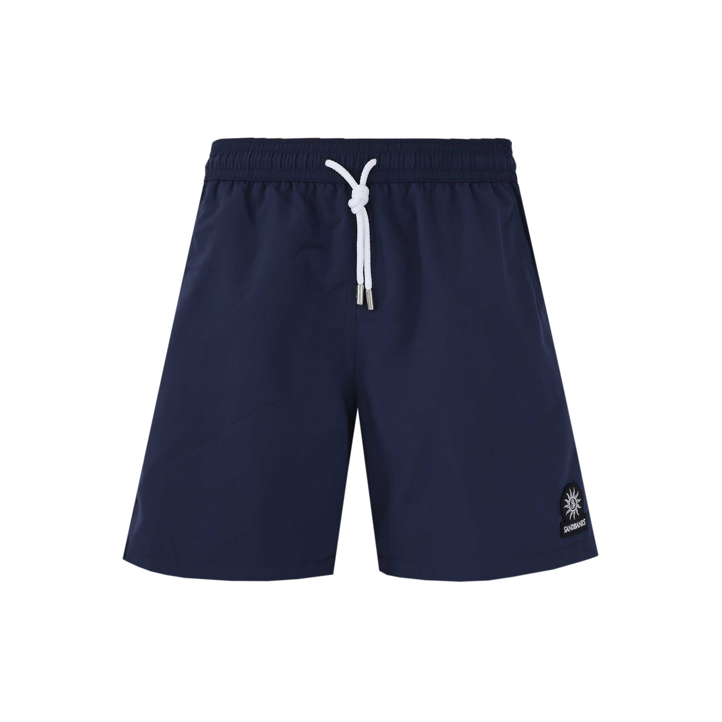 Sandbanks Badge Logo Swim Shorts in Navy